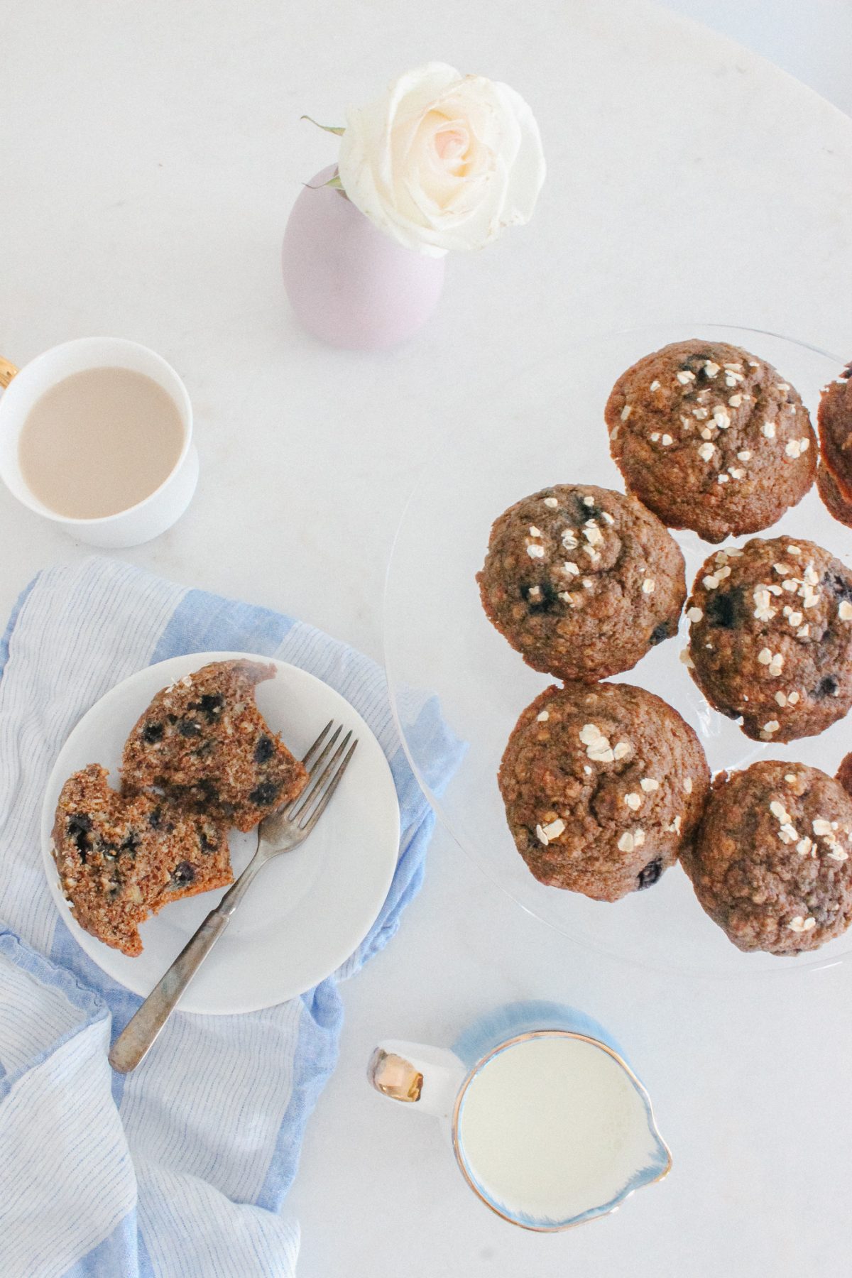 Scandi-Style Healthy Blueberry Breakfast Muffins